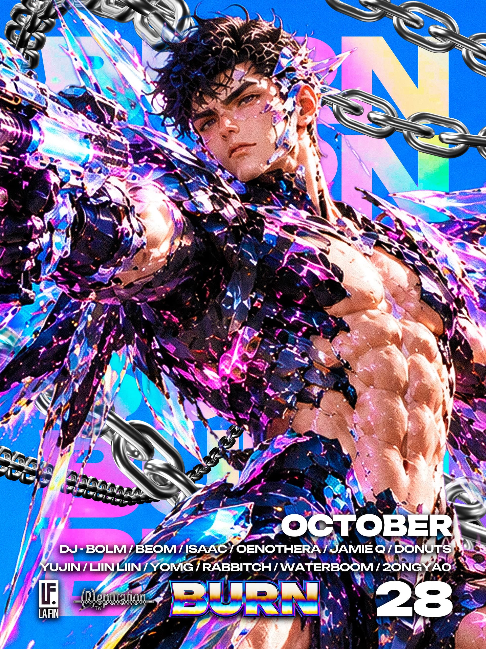 BURN THE RAINBOW flyer