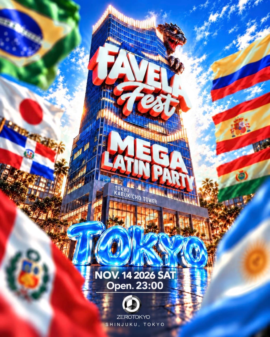 FAVELA FEST – LATIN PARTY flyer