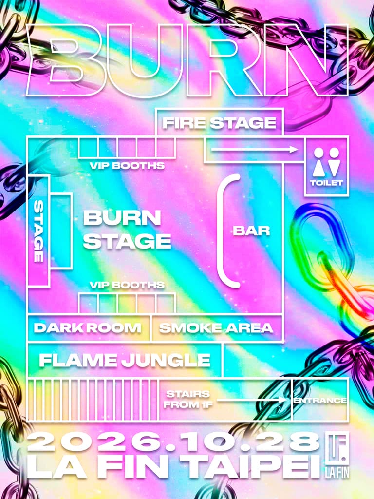 BURN THE RAINBOW flyer - image 2 of 2