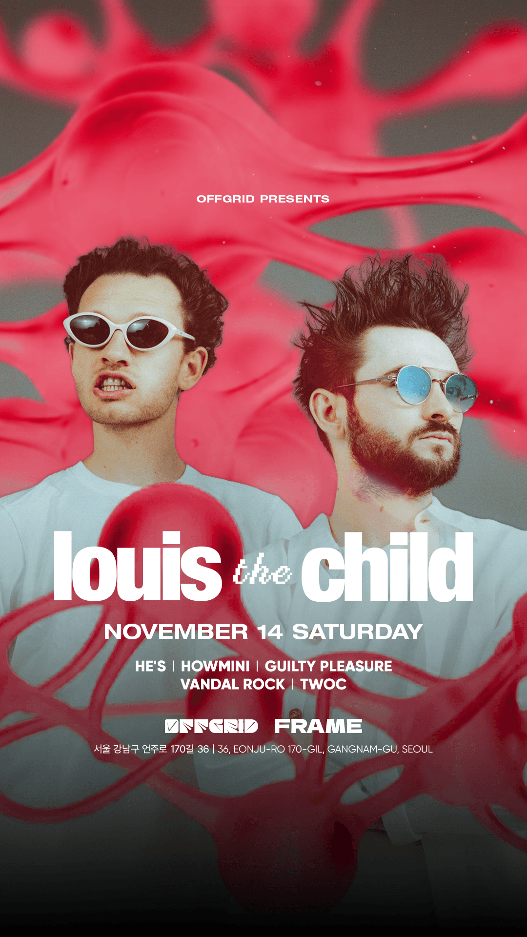 LOUIS THE CHILD presented by OFFGRID flyer