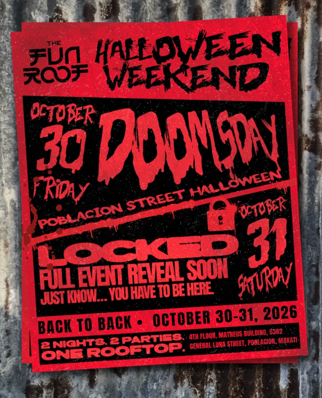 HALLOWEEN WEEKEND IN POBLACION flyer