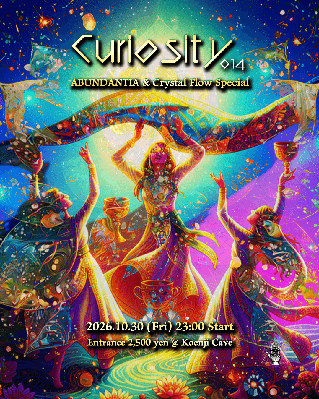 Curiosity 014 feat. ABUNDANTIA x Crystal Flow Special flyer