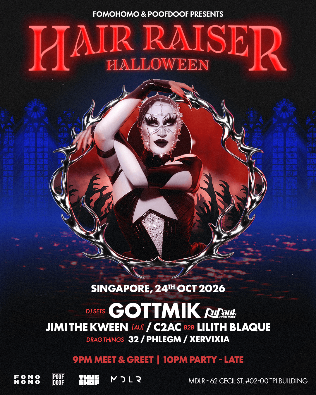 HAIR RAISER Halloween ft. GOTTMIK flyer