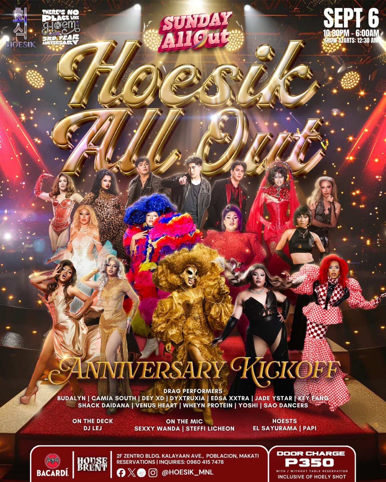 HOESIK ALL OUT: ANNIVERSARY KICKOFF! flyer