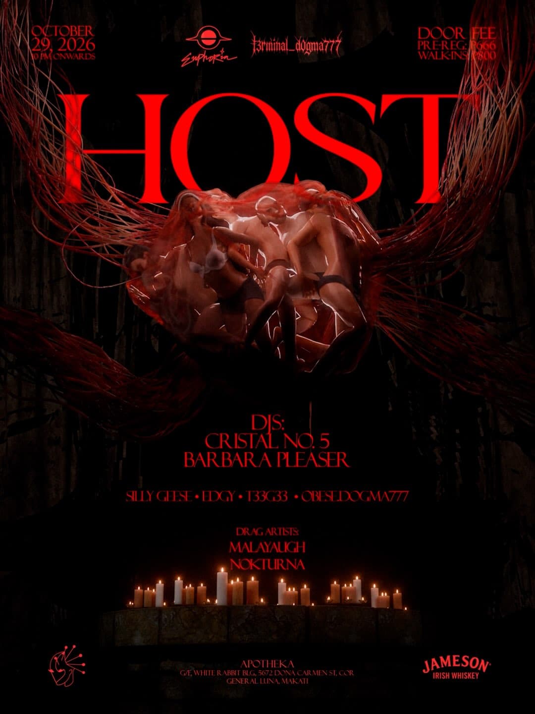 Apotheka presents: HOST with Terminal Dogma and Club Euphoria flyer