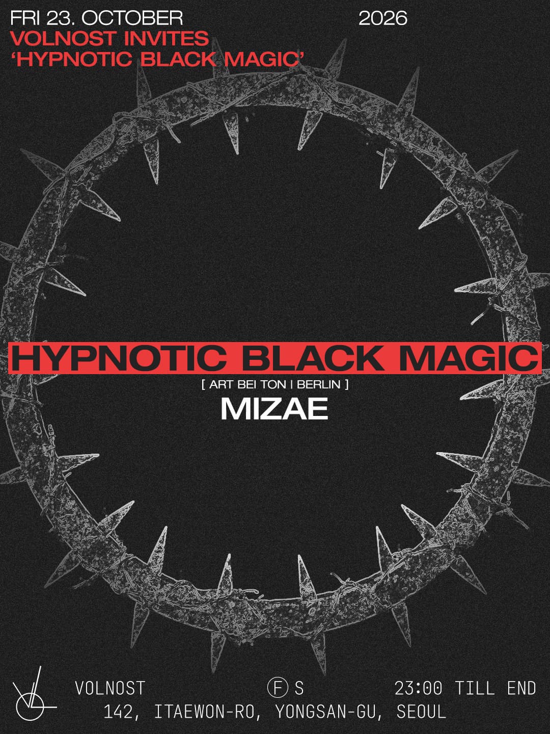 Volnost INVITES 'Hypnotic Black Magic' flyer