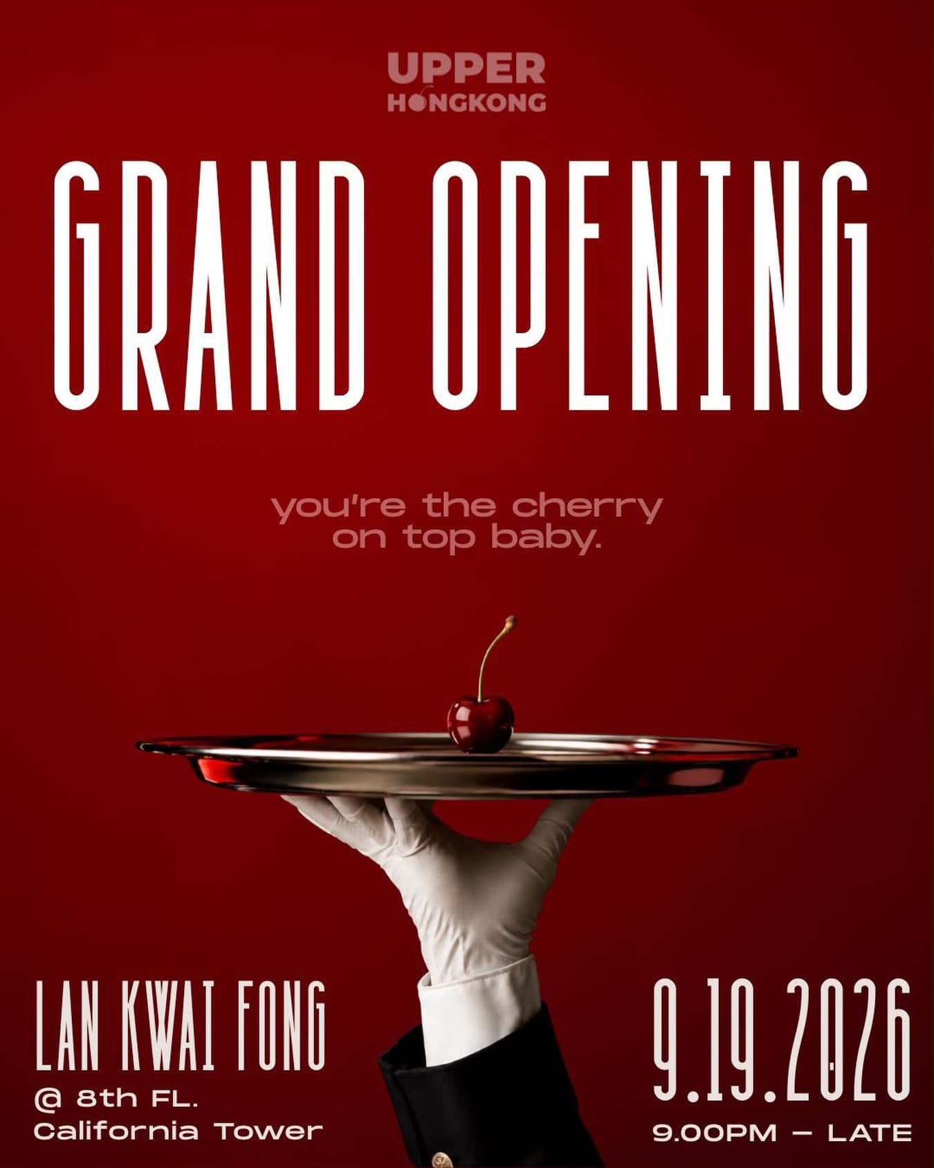 Upper Hong Kong Grand Opening flyer