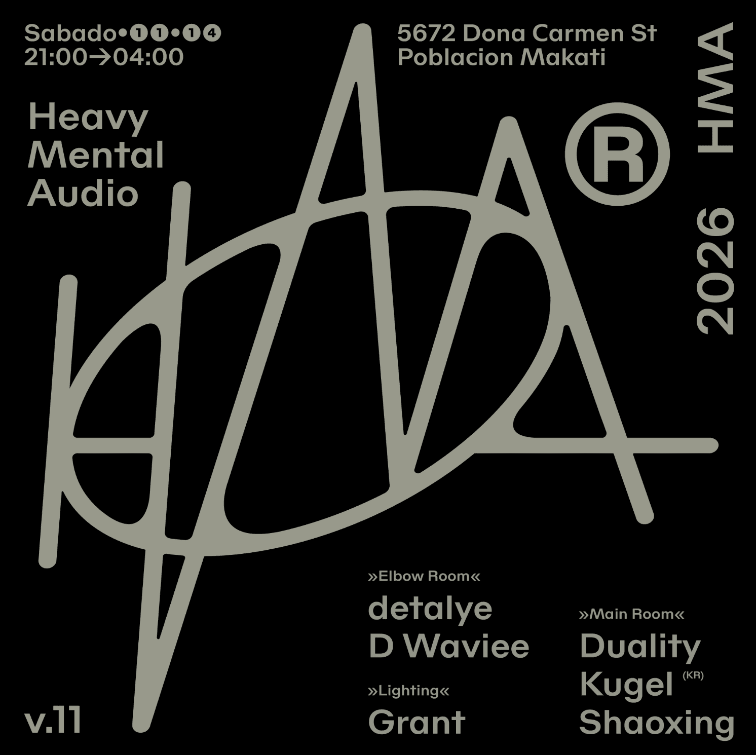 Heavy Mental Audio v.11 flyer