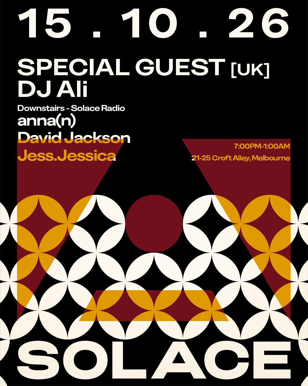 Solace Invites Special Guest International [UK] & DJ Ali flyer