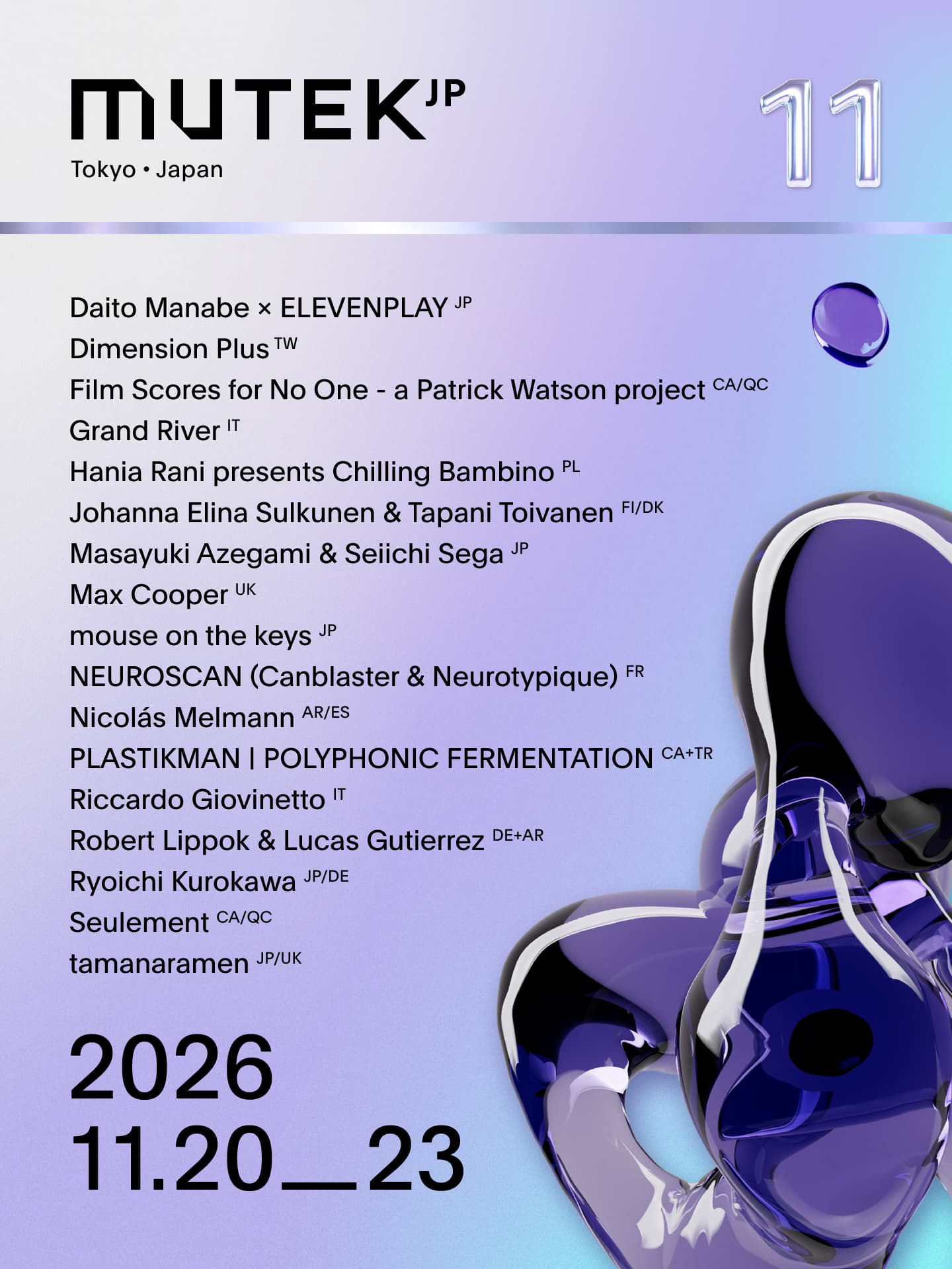 MUTEK.JP 2026 Edition 11 flyer - image 2 of 2