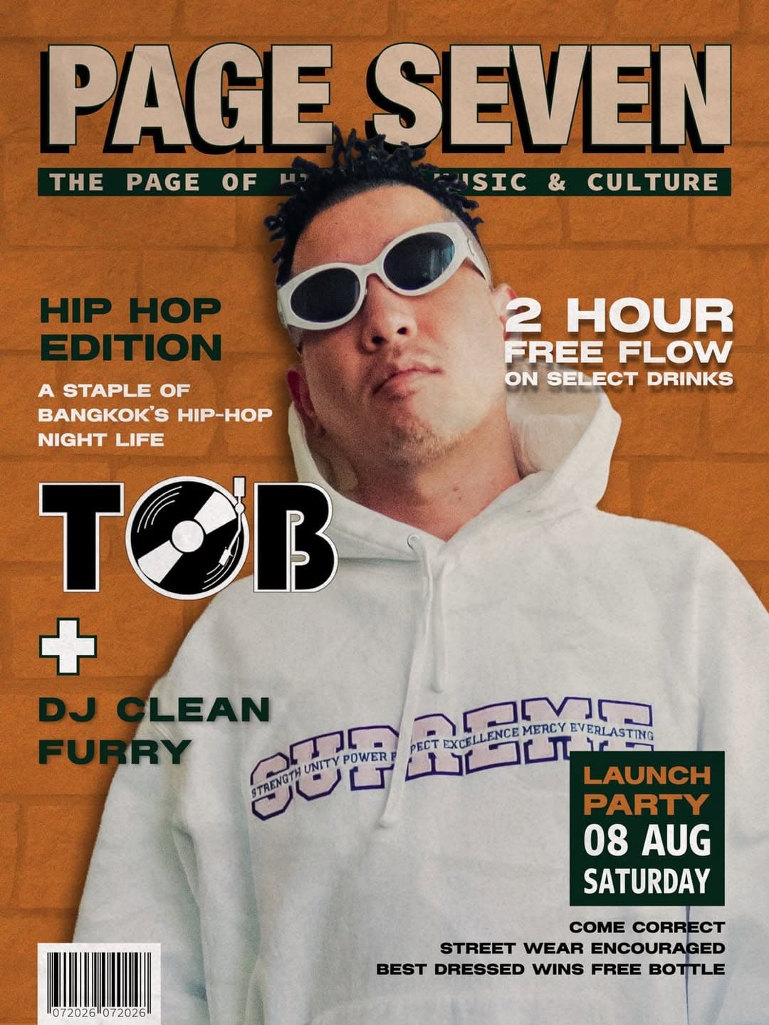 Page Seven HIP-HOP Edition Launch Party flyer