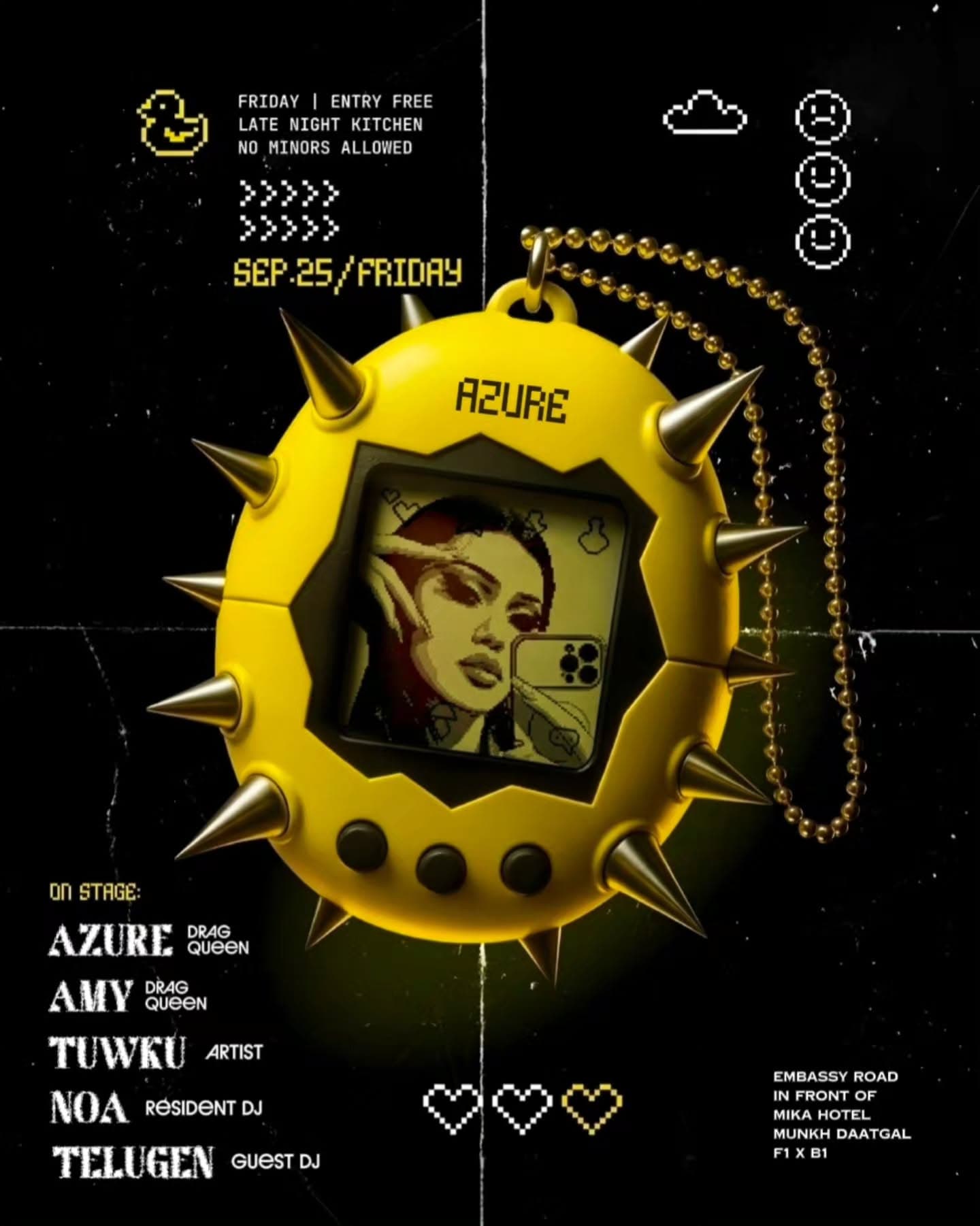DragQueen AZURE & AMY with TUWKU flyer - image 3 of 7