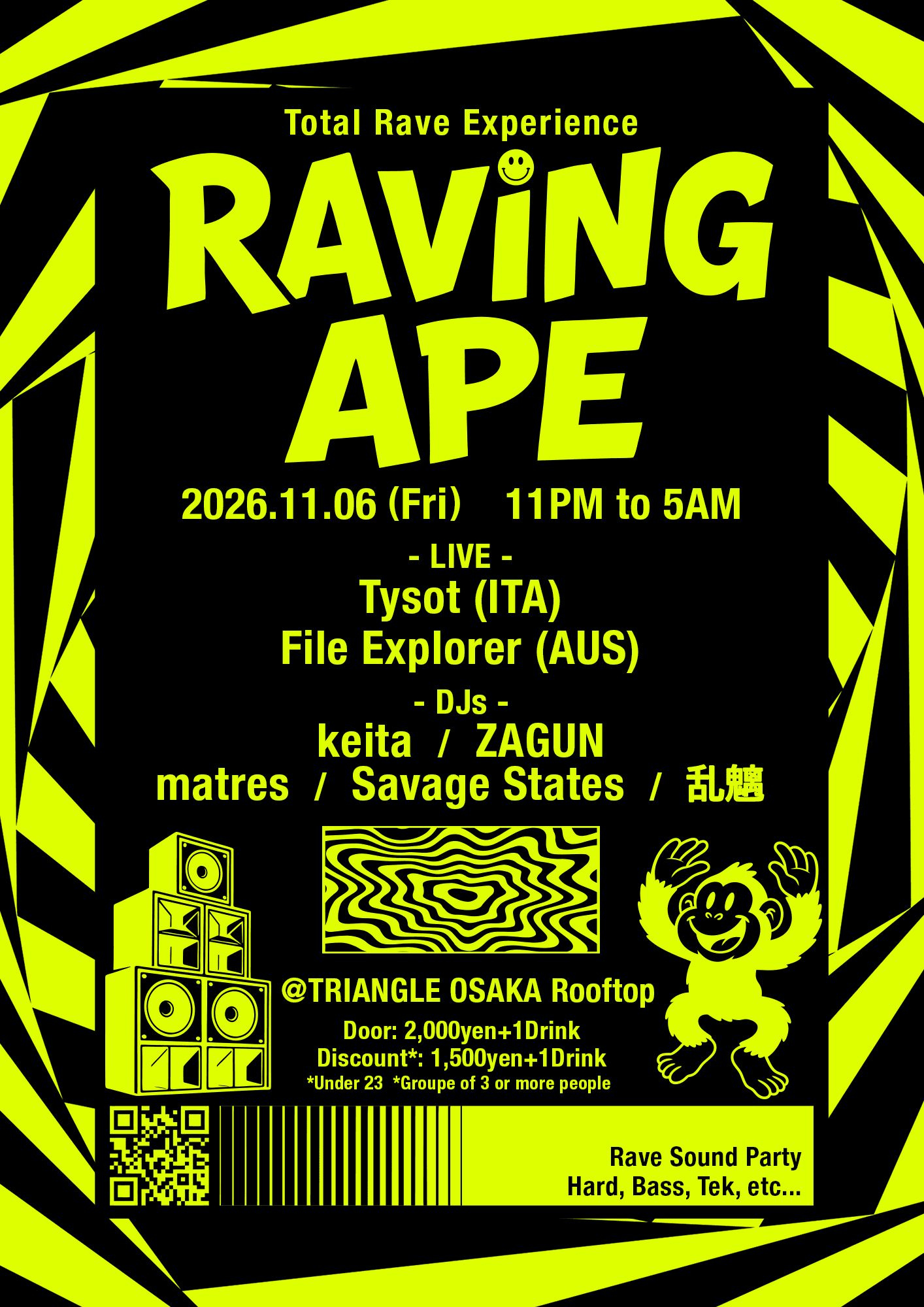 RAVING APE flyer