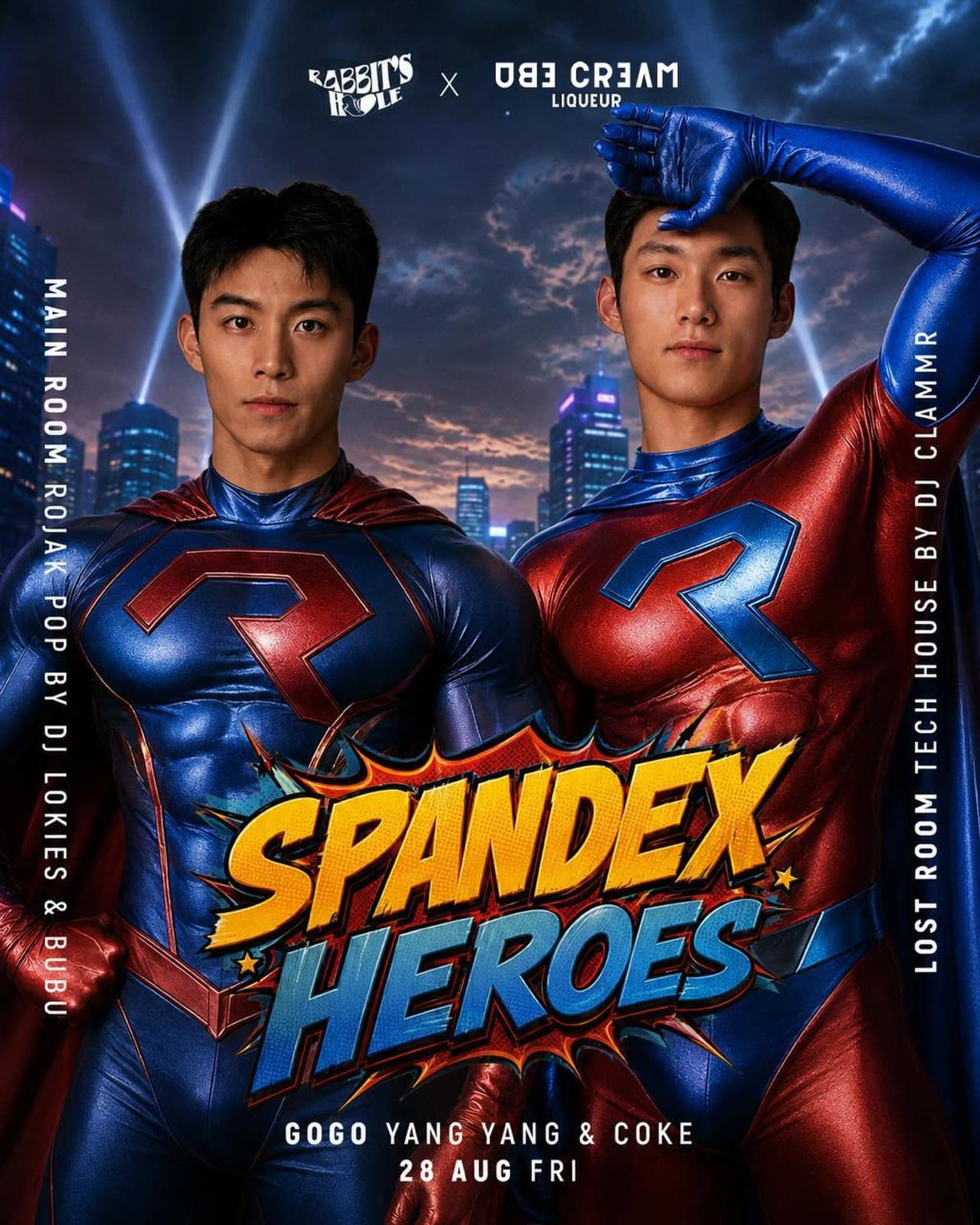 Spandex Heroes flyer