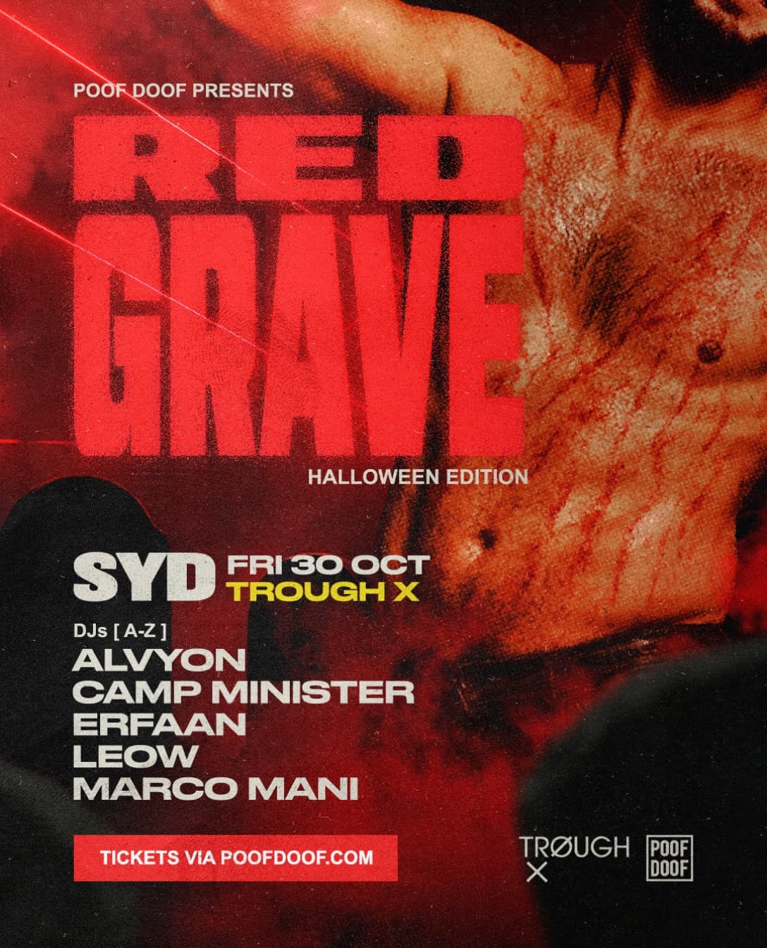 RED GRAVE Halloween 2026 flyer