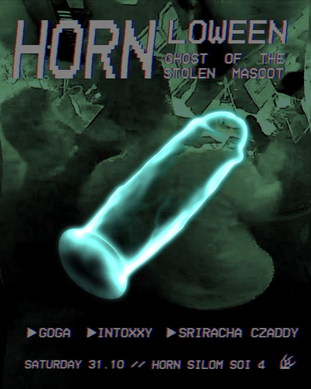 HORNLOWEEN: ghost of the stolen mascot flyer
