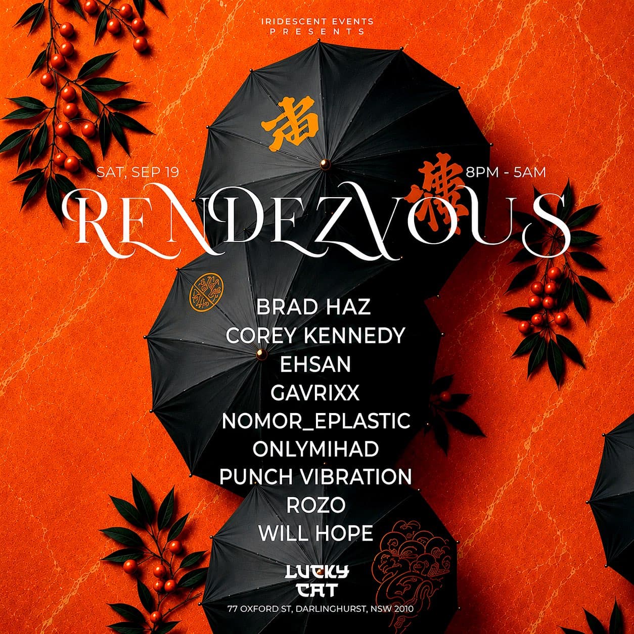 Rendezvous X Lucky Cat flyer