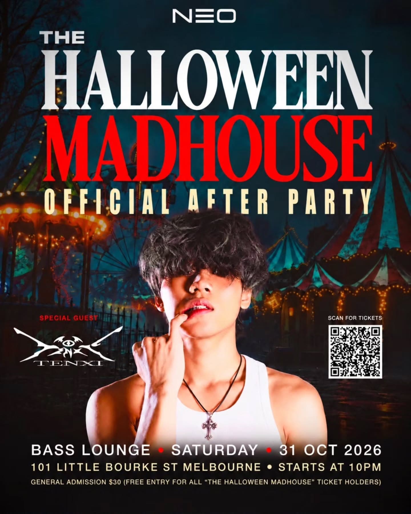 NEO: THE HALLOWEEN MADHOUSE AFTERPARTY ft. TENXI flyer