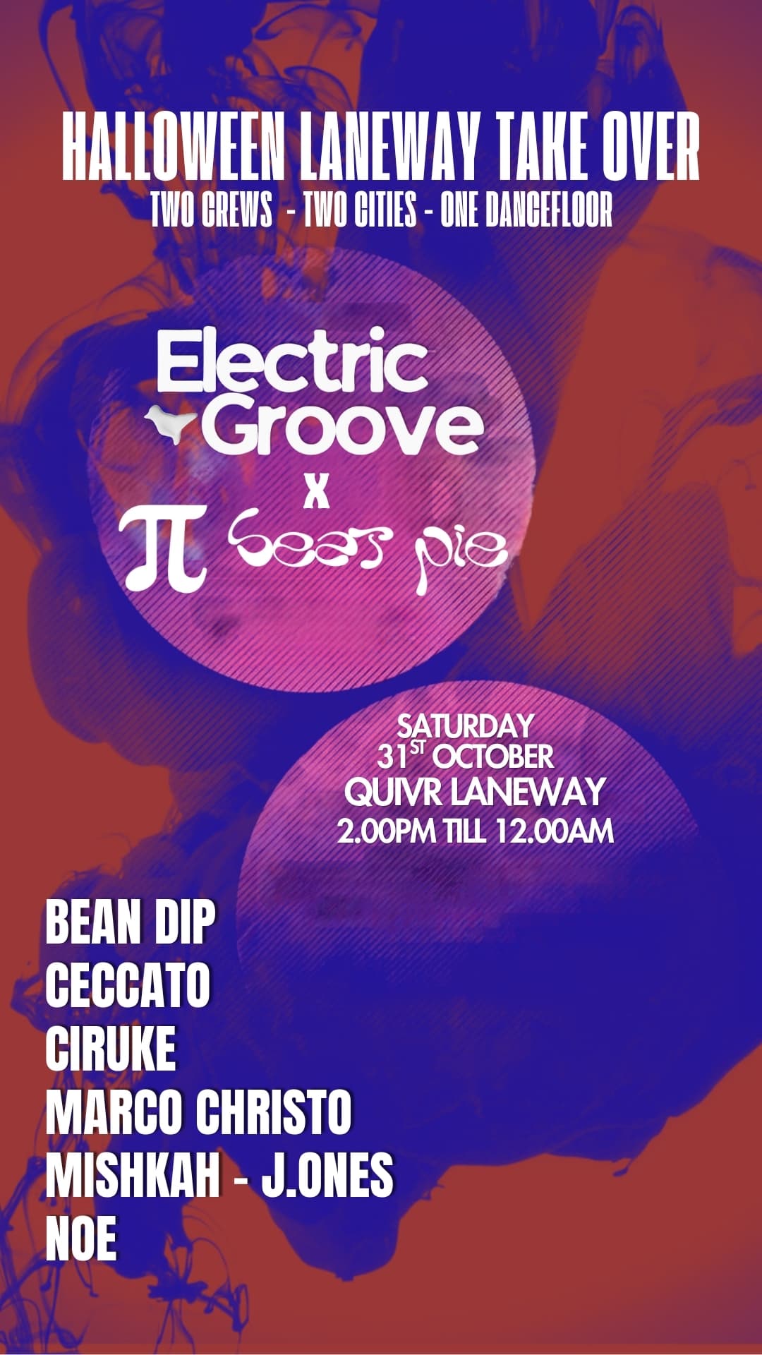 Electric Groove x Beatpie flyer
