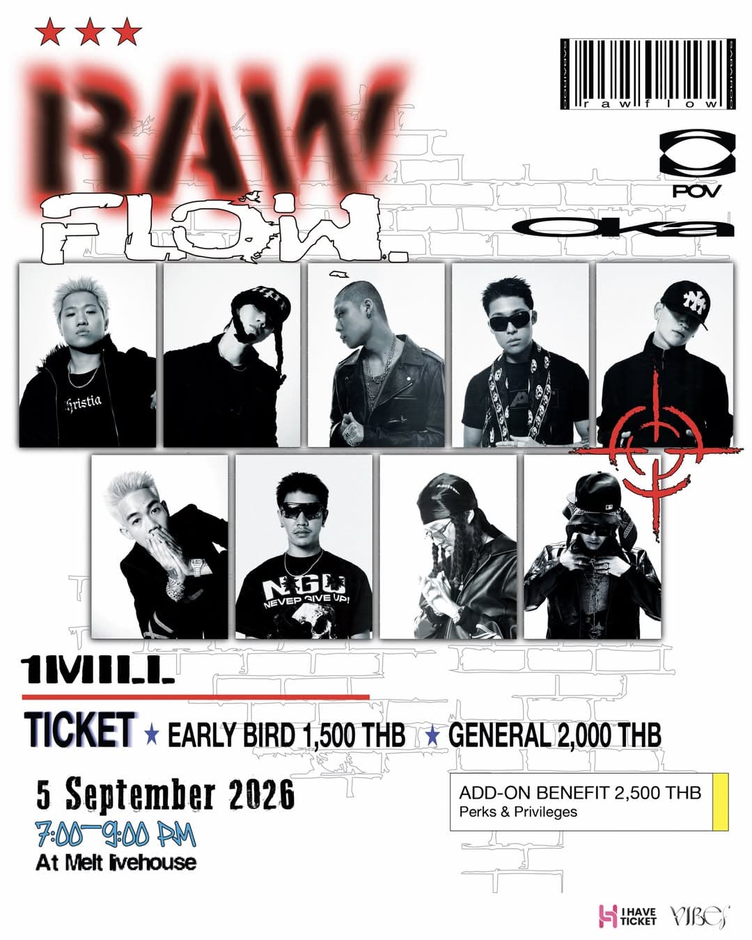 RAWFLOW PROJECT [OKASHII, 1 MILL] LIVE IN BANGKOK flyer