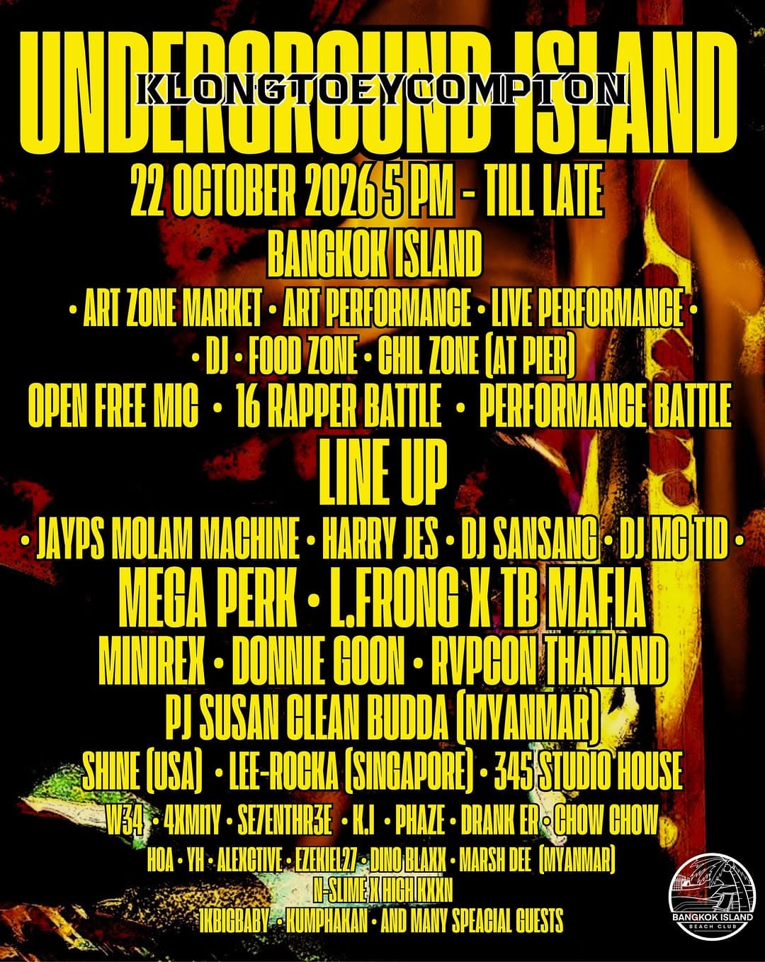 Klongtoeycompton: Underground Island flyer