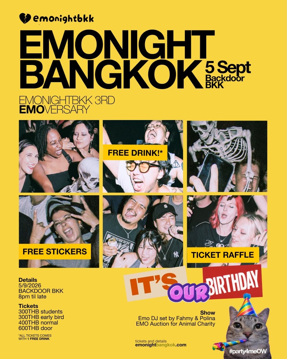 3 Years of Emonight Bangkok flyer