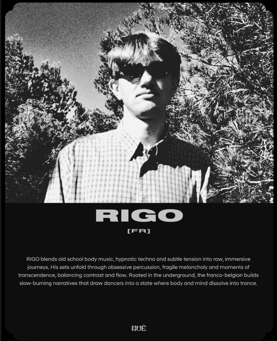 Nue invites: RIGO flyer