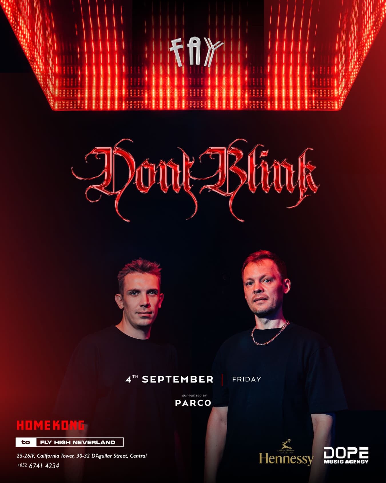 DONT BLINK flyer