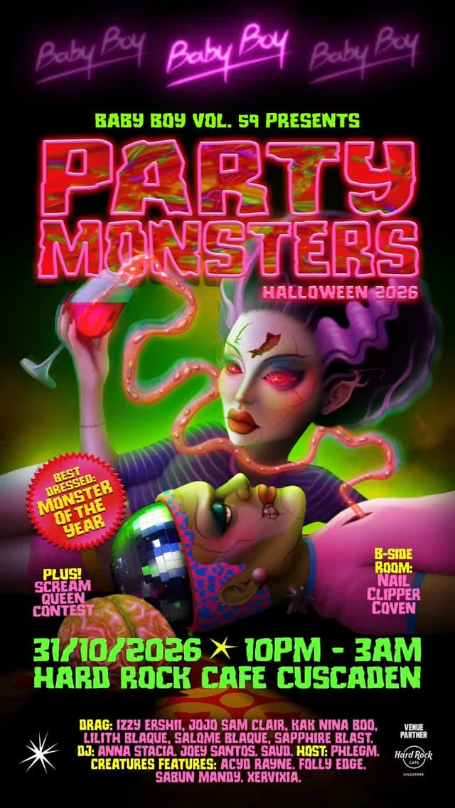 BABY BOY - Party Monsters Halloween flyer