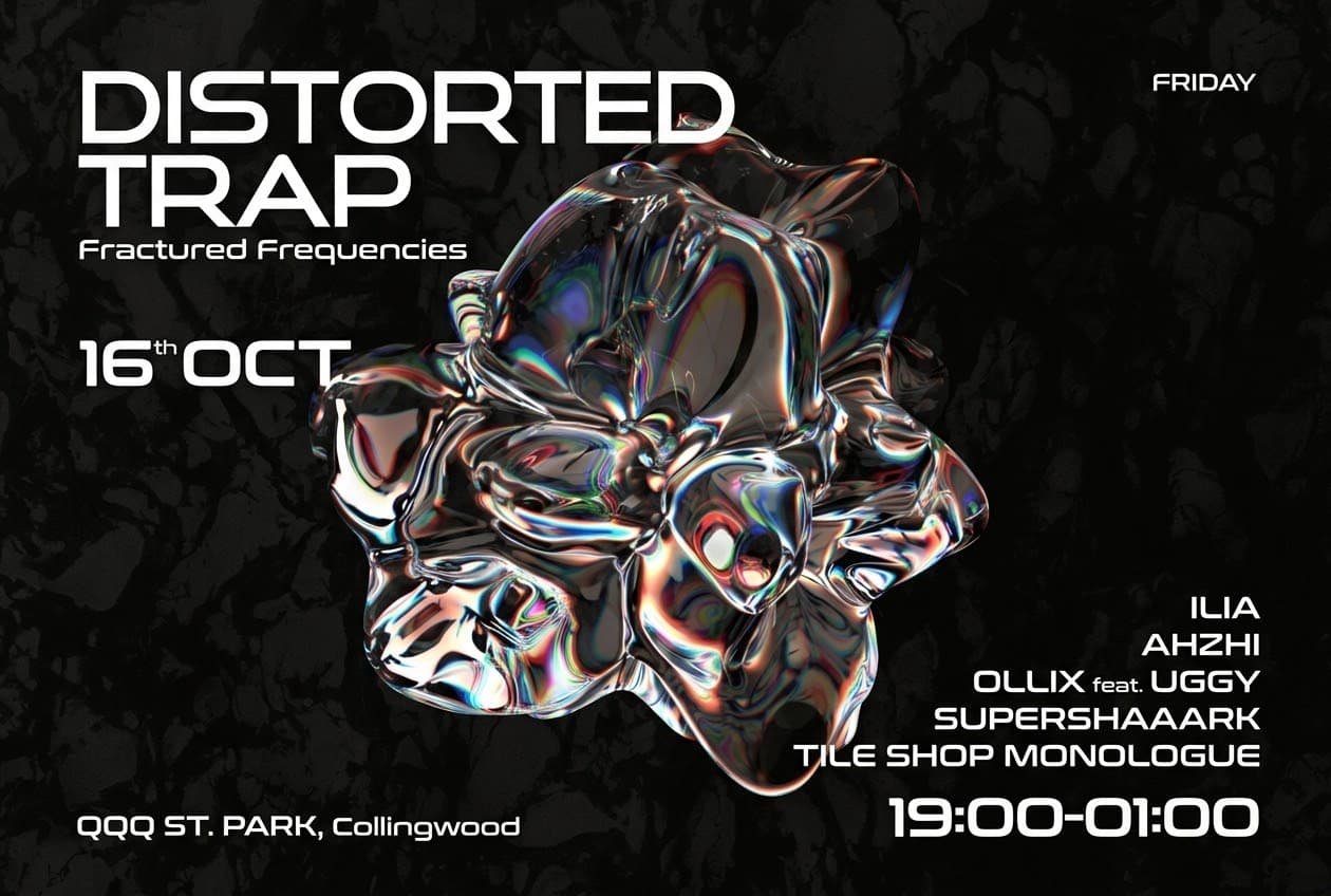 DISTORTED TRAP: Fractured Frequencies flyer