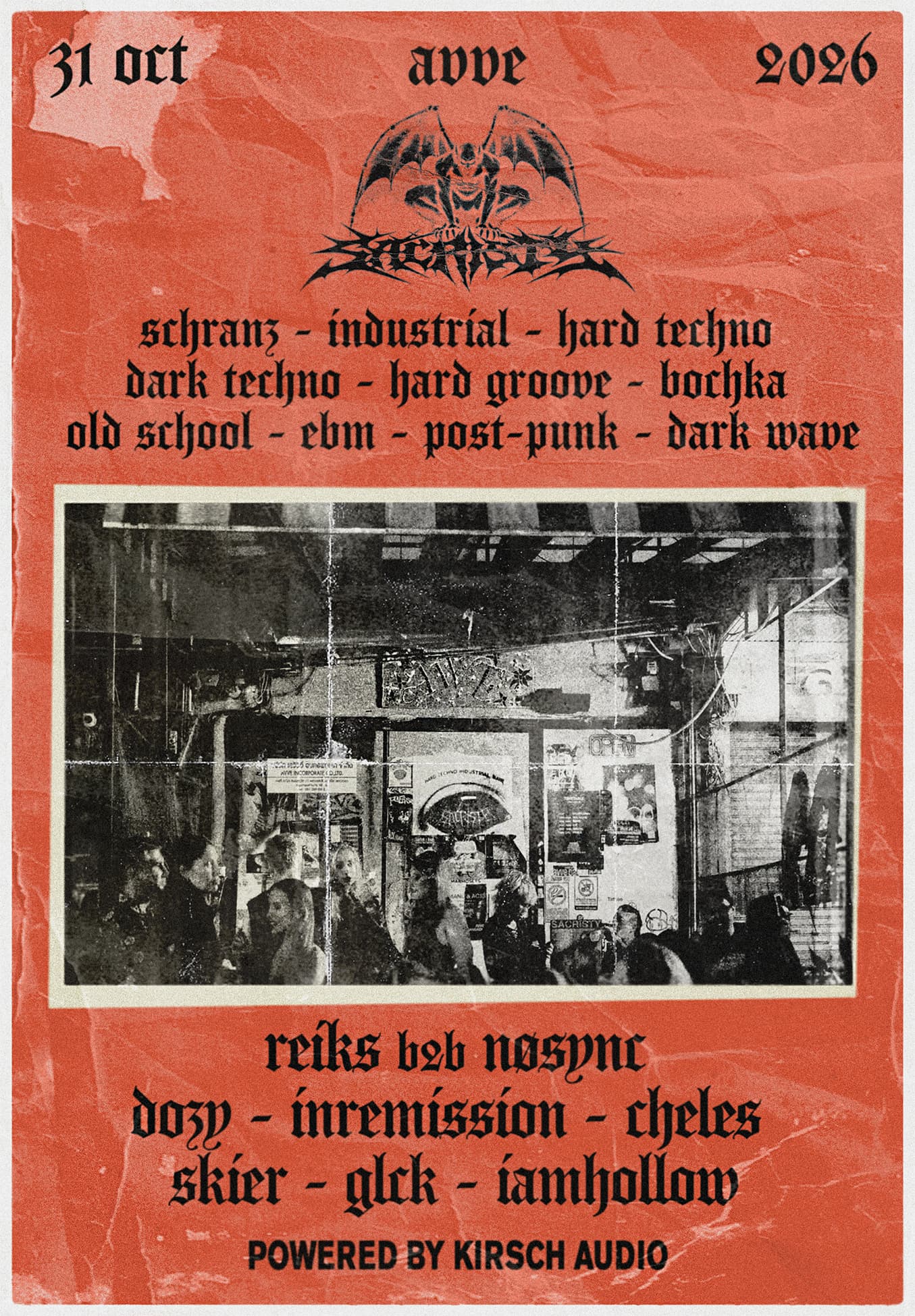 SACRISTY Halloween — AVVE Day 2 flyer - image 2 of 2