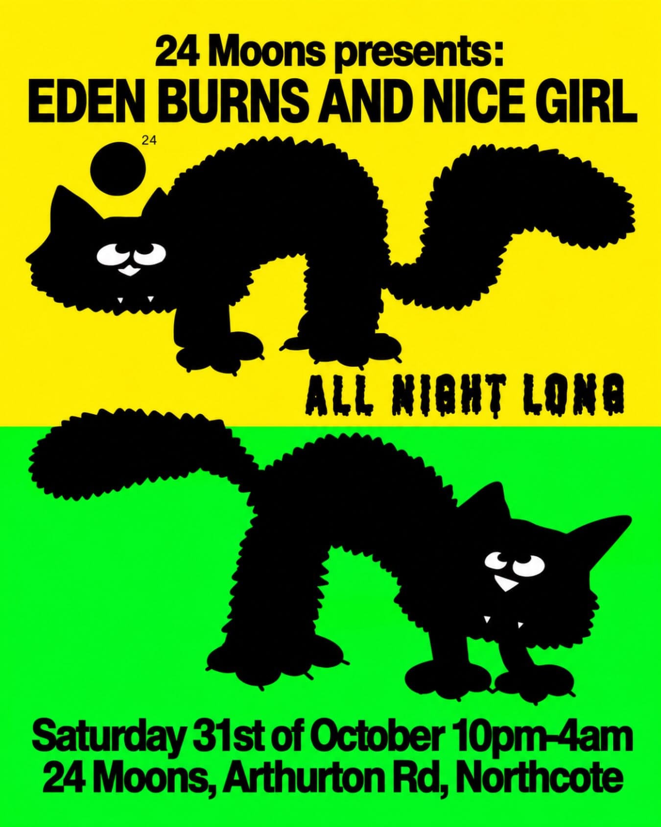 Eden Burns & Nice Girl - ALL NIGHT LONG flyer