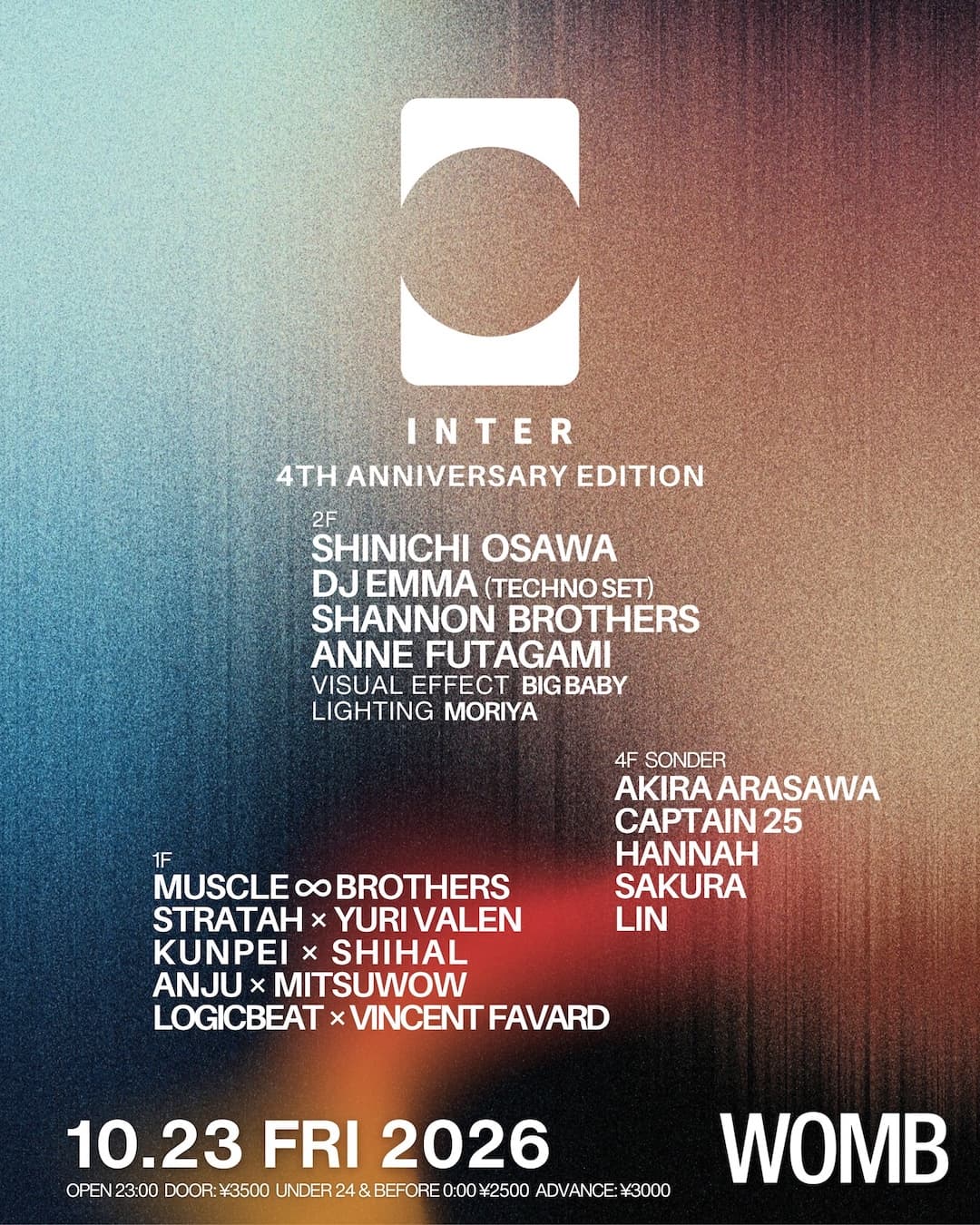 INTER 4TH ANNIVERSARY EDITION (TECHNO / HOUSE) flyer