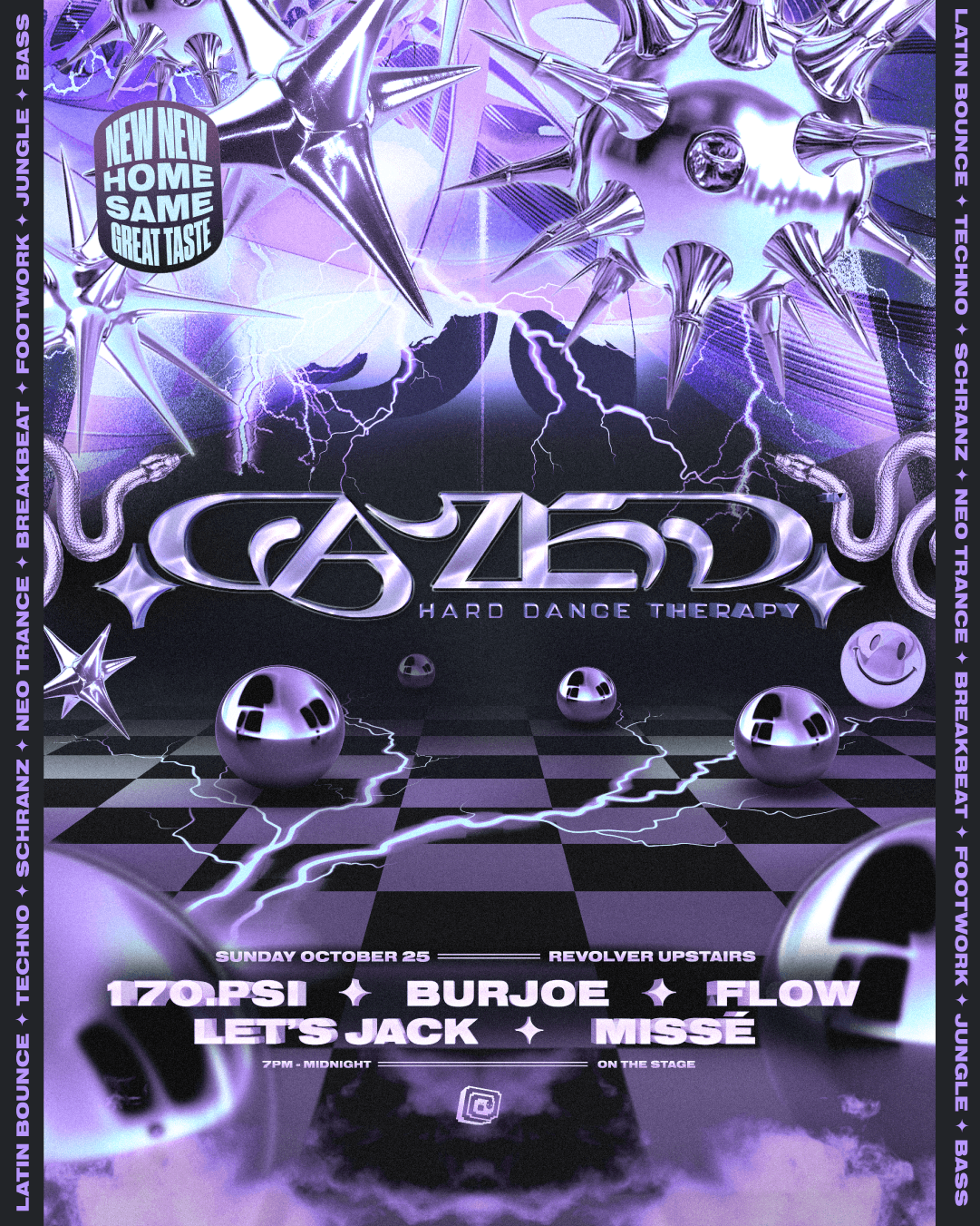 Dazed – Hard Dance Therapy flyer