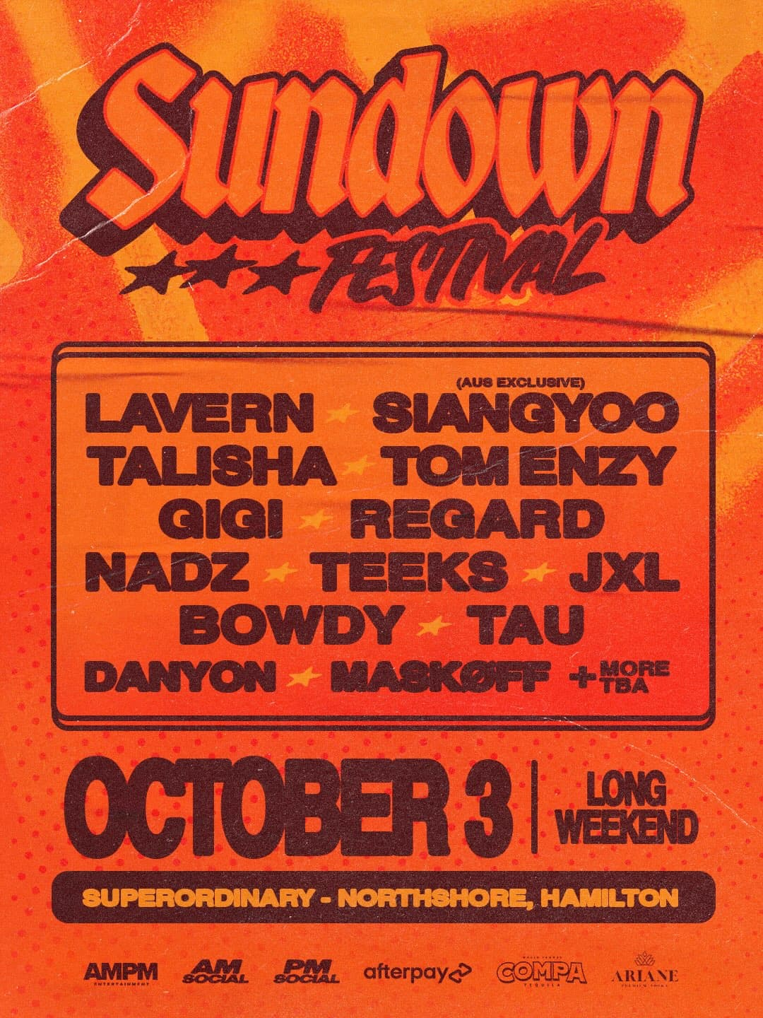 Sundown Music Festival flyer