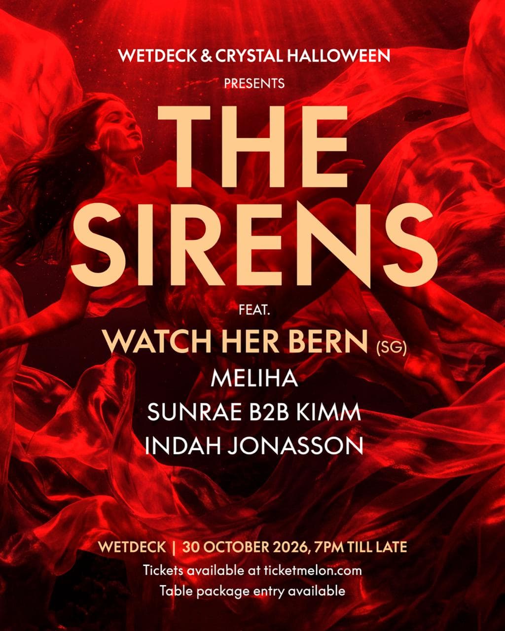 Crystal Halloween pres The Sirens flyer