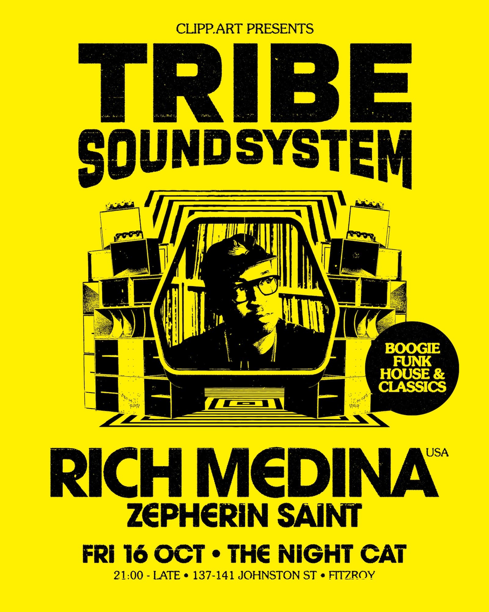 Tribe Soundsystem & clipp.art present Rich Medina (USA) flyer