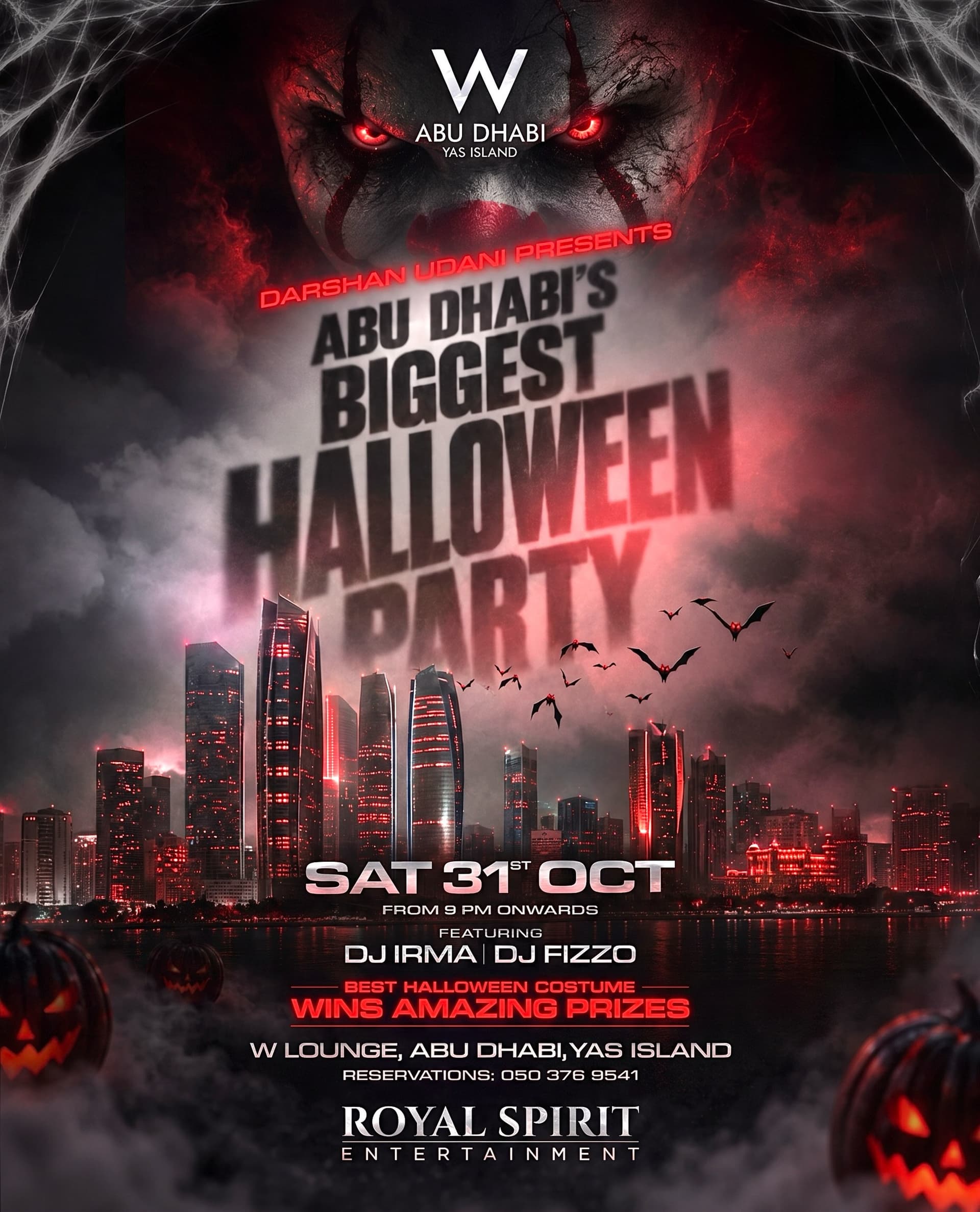 Abu Dhabi's Biggest Horror Halloween Party flyer
