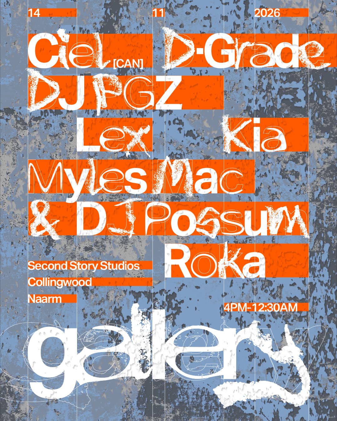 Gallery: Ciel [CA], Kia, DJ PGZ, Myles Mac & DJ Possum, Roka, D-Grade, Lex flyer