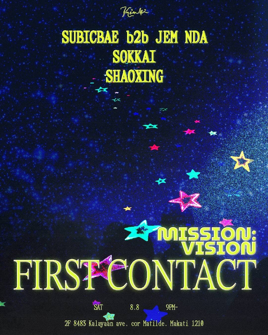 MISSION:VISION - FIRST CONTACT flyer