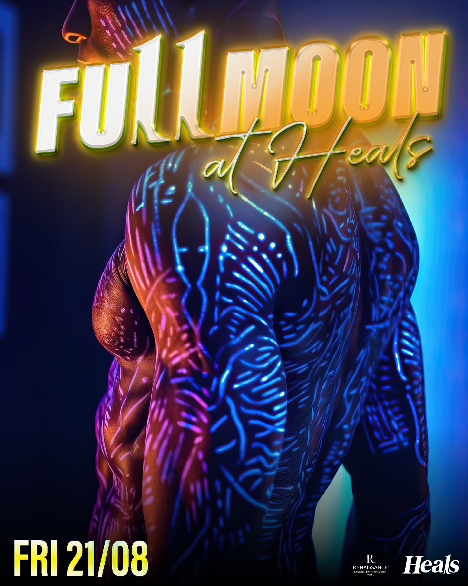 Full Moon at HEALS flyer