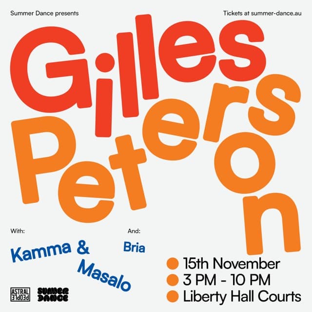 Summer Dance presents: Gilles Peterson flyer