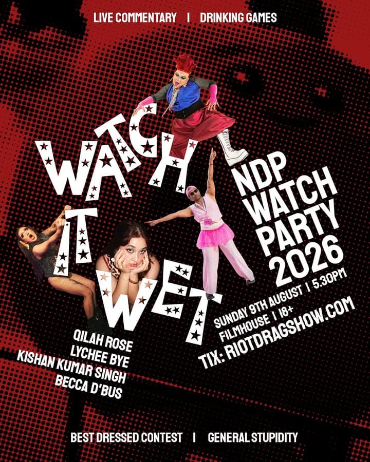 WATCH IT WET: NDP 2026 Watch Party flyer