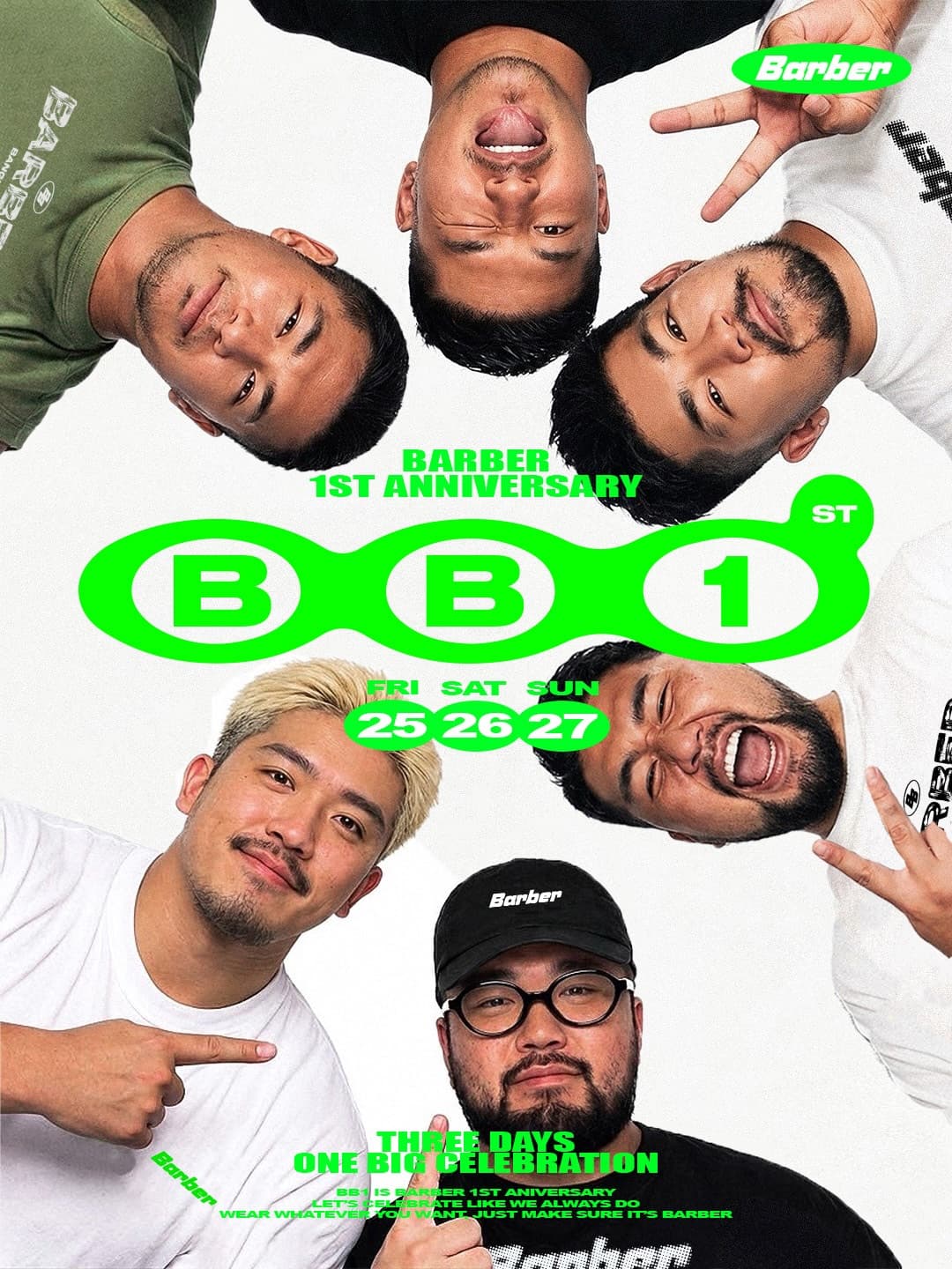 BB1 — BARBER 1ST ANNIVERSARY PARTY flyer