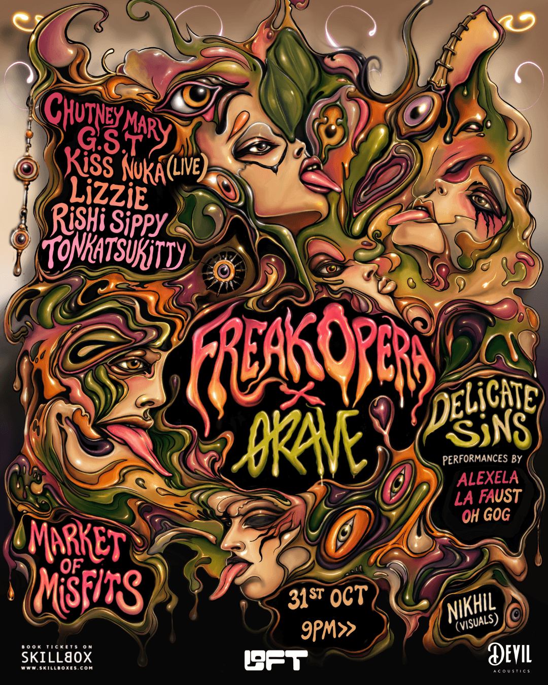 Freak Opera X Qrave flyer