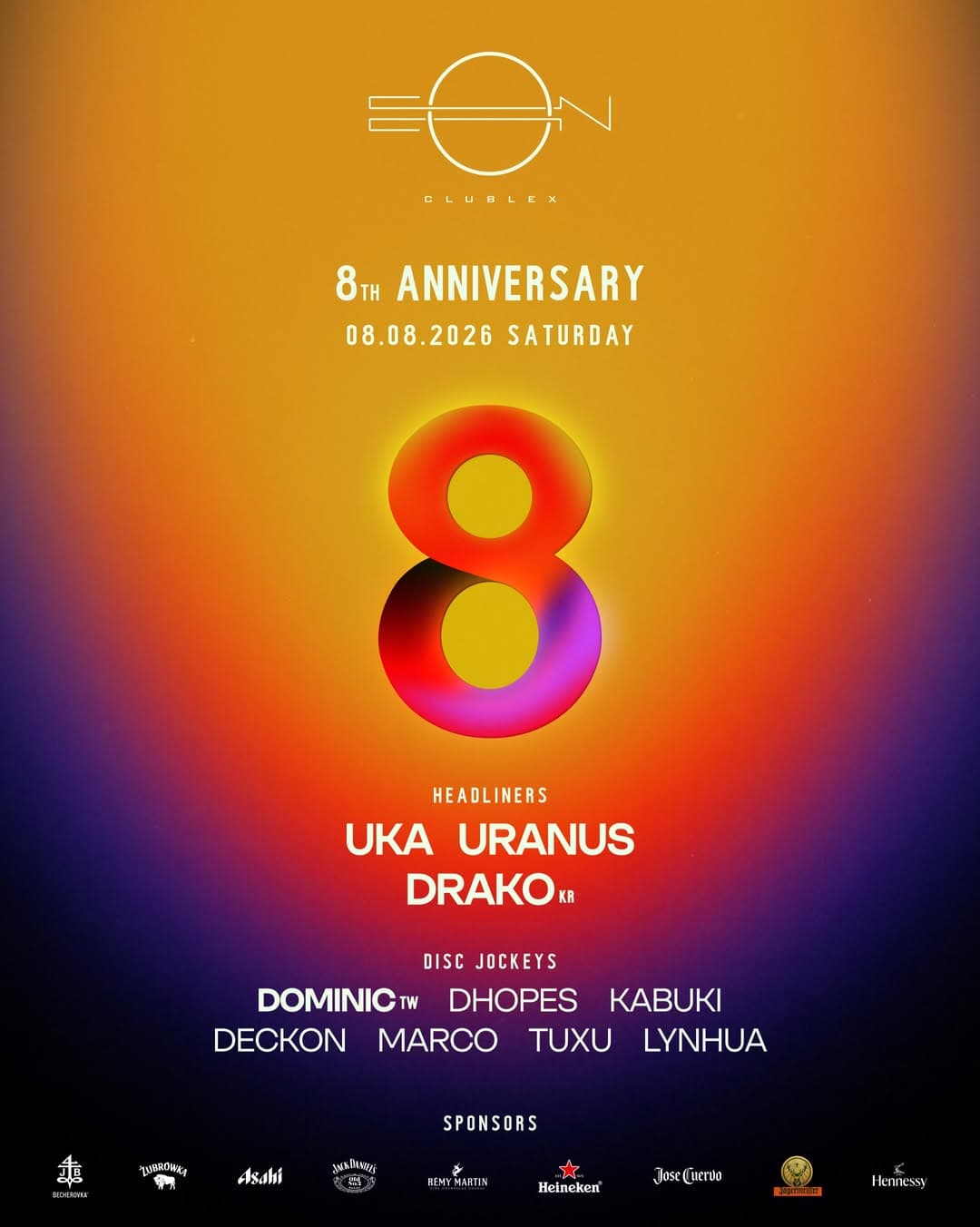 EON CLUBLEX 8th ANNIVERSARY flyer