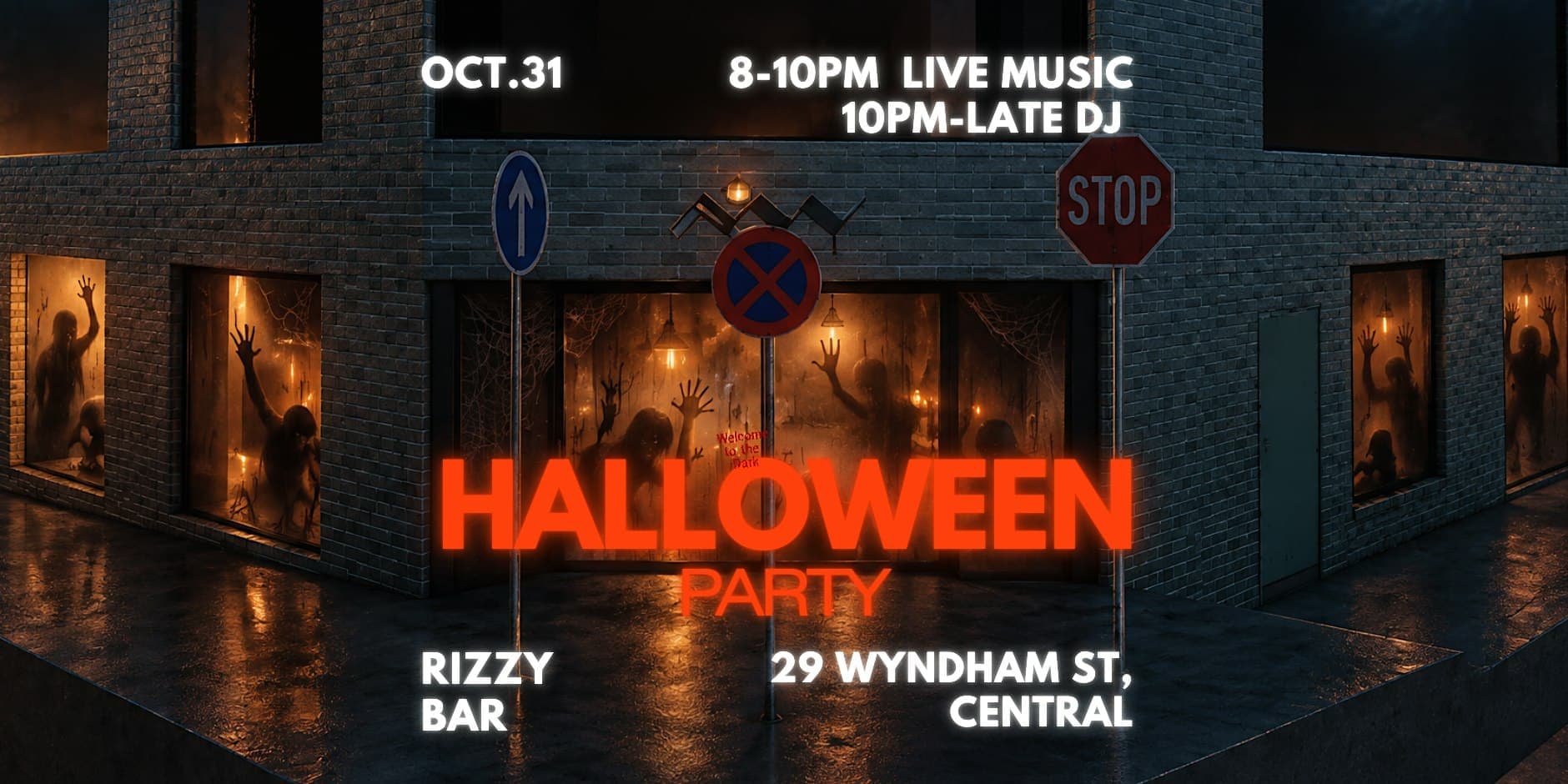 Halloween Live Music & DJ Party @Rizzy Bar flyer - image 3 of 3