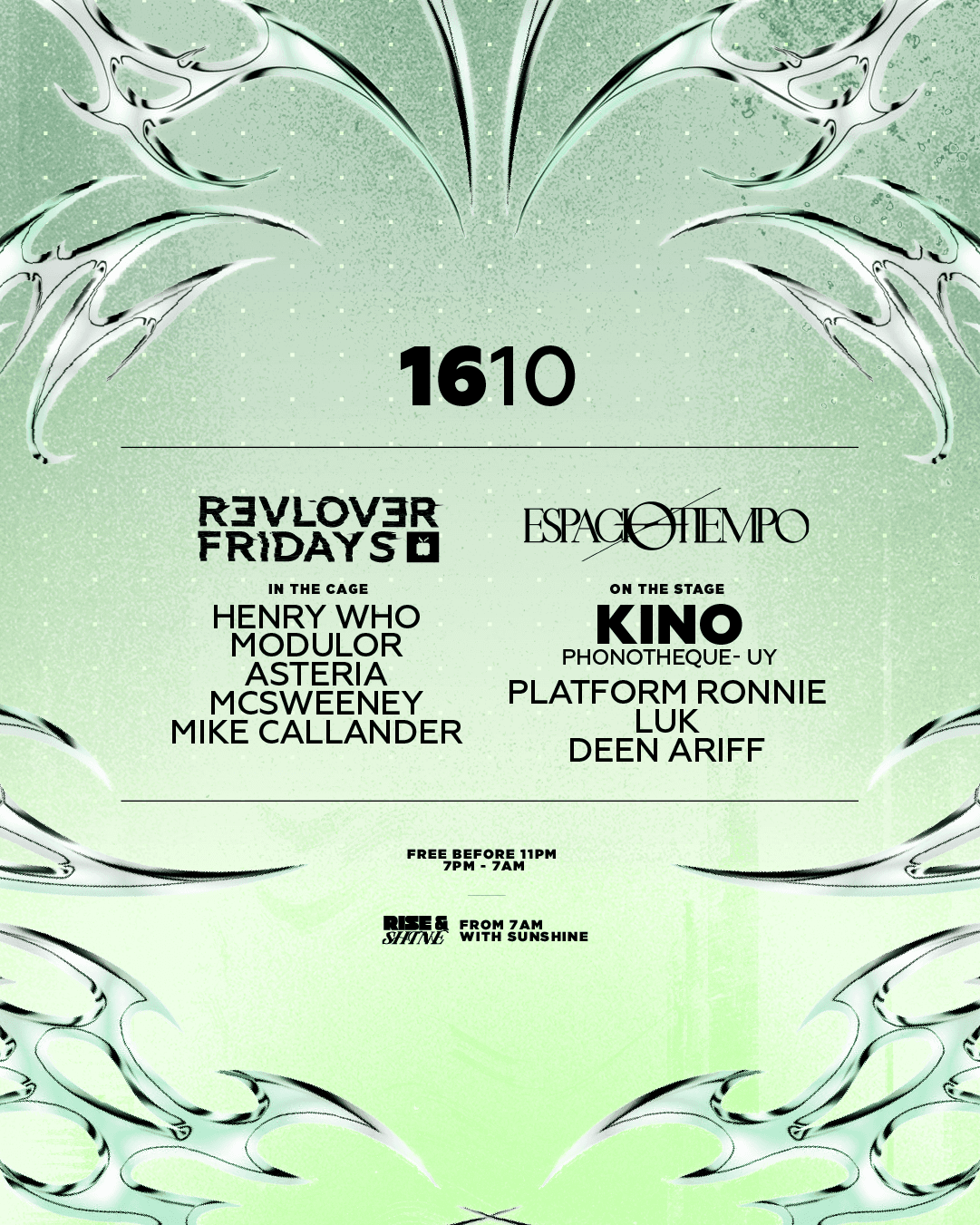 Kino (UY) — Espacio-Tiempo x Revolver Fridays flyer