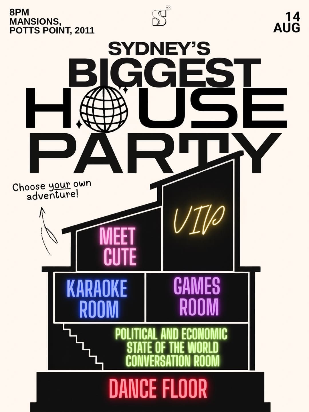 Sydney's Biggest House Party flyer