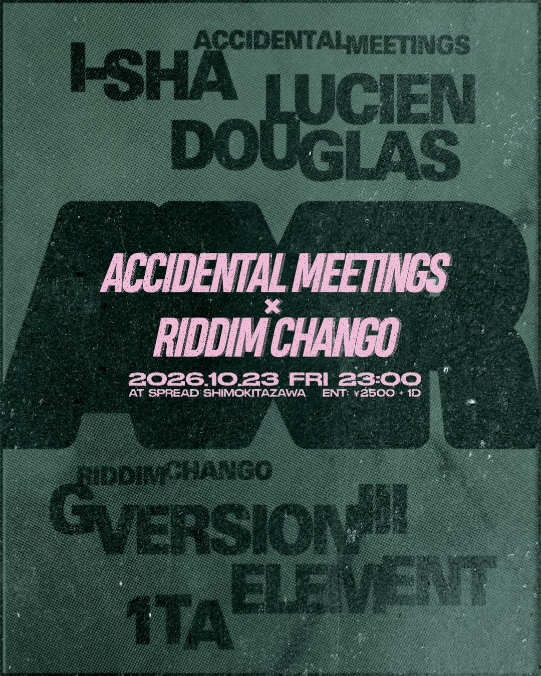 Accidental Meetings x Riddim Chango flyer